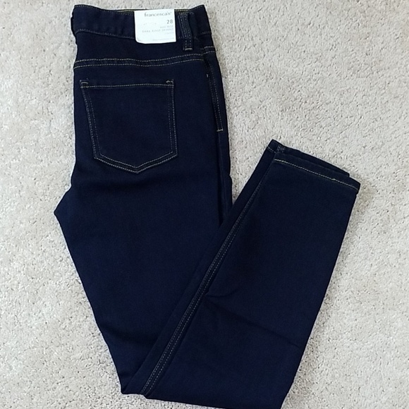 FRANCESCA'S Dark Denim Skinny Jeans Size 28 - Picture 6 of 11